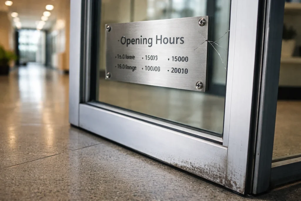 Office Door Shows Wear Faster Than Home Doors